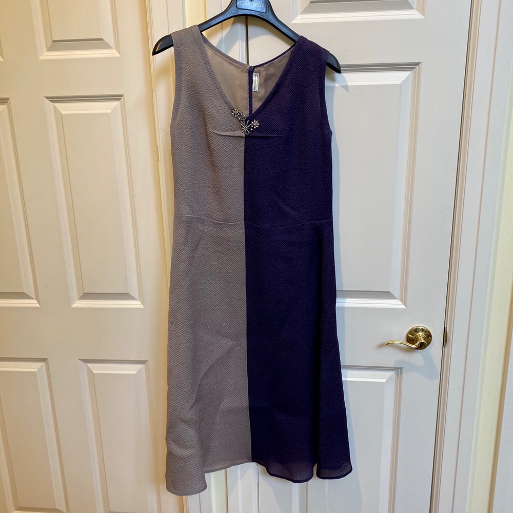 Vera Wang Gray and Purple Dress - Picture 1 of 7